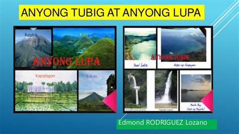 Anyong Lupa At Anyong Tubig