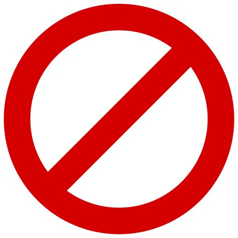 No Symbol Circle Library Sign Stop Png Download 10241024 Free