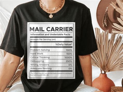 Mail Carrier Shirt Mail Carrier Nutrition Facts Etsy