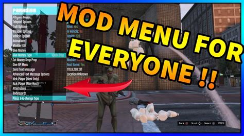 Every mod menu has a chance to ban, you are never 100% safe. GTA 5 ONLINE - PARADISE MOD MENU | GIVE PLAYER MOD MENU ...