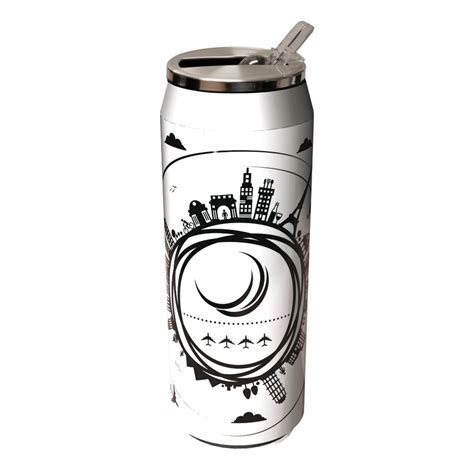 VASO LATA TÉRMICO ACERO INOX 500ML BLANCO RUNNING | SEARS.COM.MX - Me