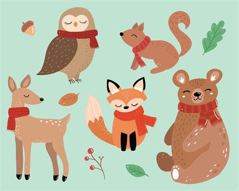 Trends For Winter Forest Animals Clipart
