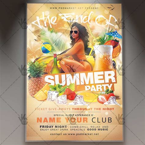 The chosen template is a tropical party one. Download The End of Summer Party Flyer - PSD Template ...