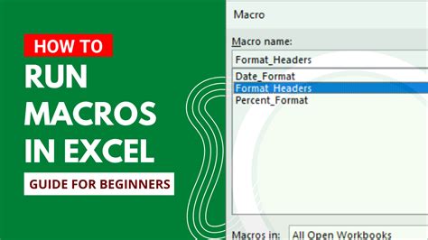 How To Run Macros In Excel Guide For Beginners Earn Excel