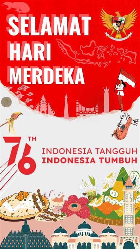 Hut Indonesia 76 Selamat Hari Kemerdekaan Desain Presentasi