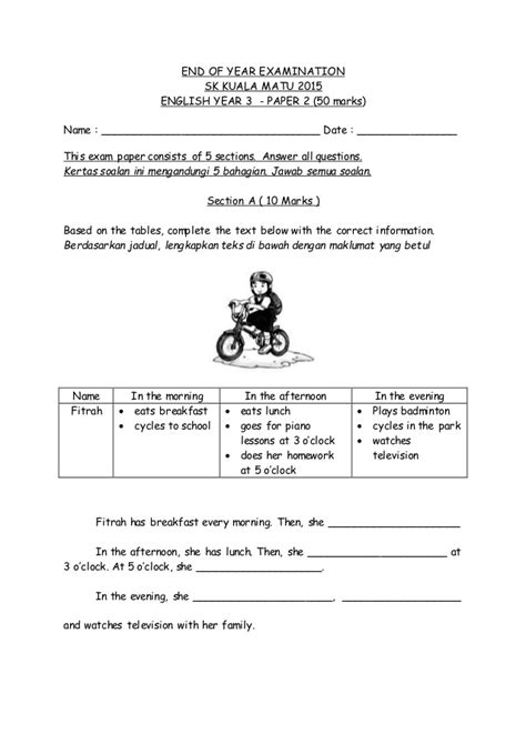Ks1 english targeted question book : End of year examination english year 3 paper 2