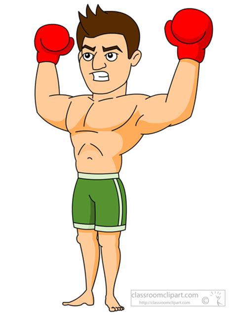 Boxing Clipart Clipart Boxing Player Giving Winning