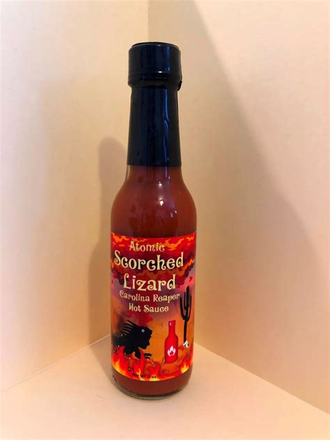 ATOMIC SCORCHED LIZARD CAROLINA REAPER HOT SAUCE 5 oz – Scorched Lizard