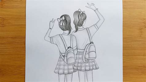 The Best 24 Friendship Pencil Sketch Bff Easy Cute Drawings