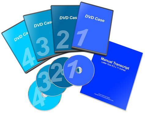 4 Dvds Combo Cover Actions Cover Actions Premium Mockup Psd Template