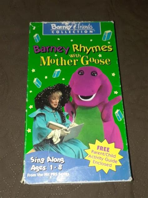 Barney Barney Rhymes With Mother Goose Vhs 1993 For Sale Online Ebay