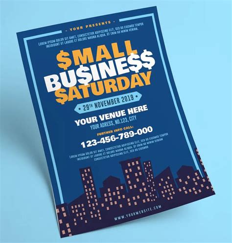 Small Business Saturday Flyer Template Ai Psd Small Business