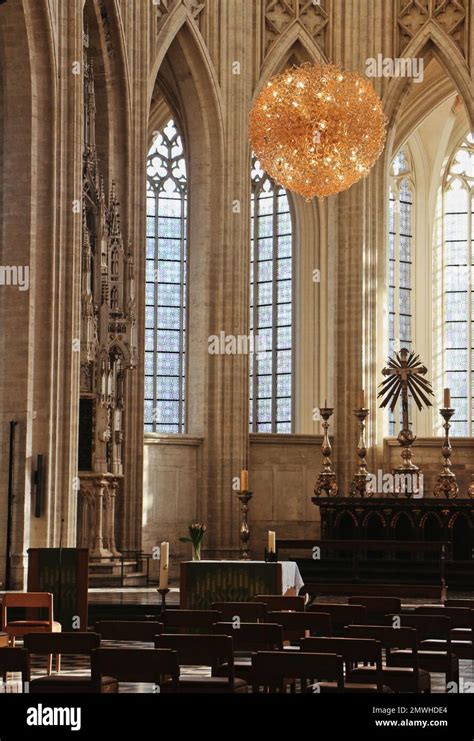 A Leuven Church Interior With Seats Stock Photo Alamy