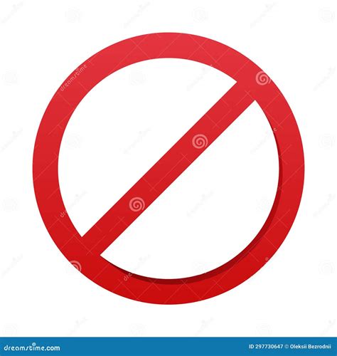 Prohibit Red Crossed Circle Sign Ban Forbidden Symbol Stock Illustration Illustration Of
