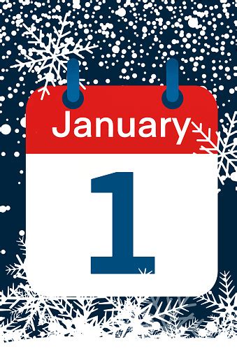 1st January Date On The Calendar Stock Illustration Download Image