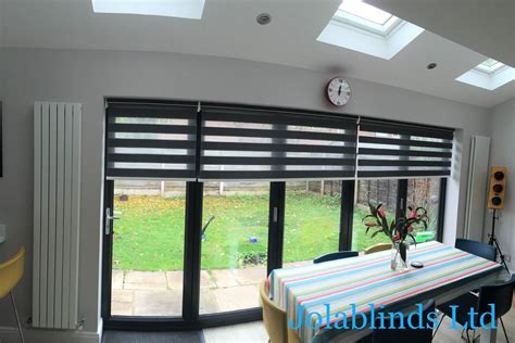 Motorised Vision Blinds On Bi Fold Doors Manufactured And Installed By