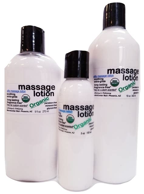 massage lotion extra glide organic custom scented lotions