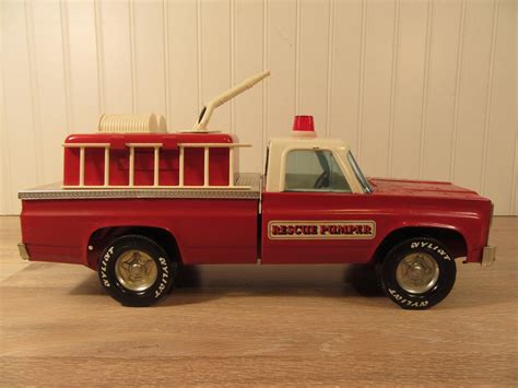 Nylint Metal Toy Fire Truck Rescue Pumper Good Condition Etsy Toy