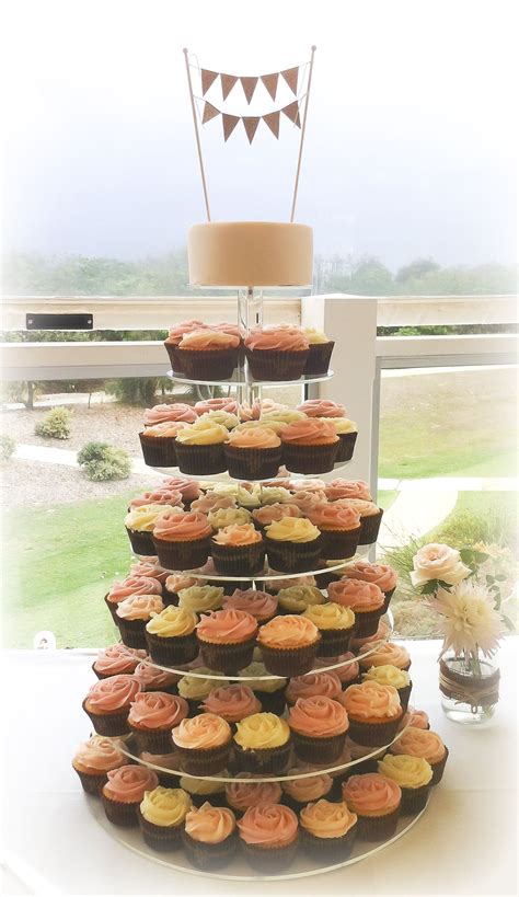 Cake Tower Cupcake Tower Wedding Cakes With Cupcakes