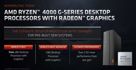 Amd Announces Ryzen 4000 G Series Processors Cpu News
