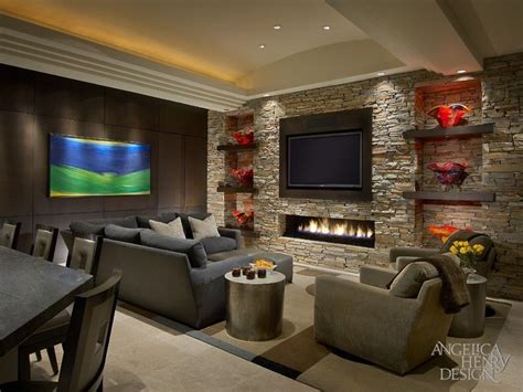 22 Living Room Design Ideas Featuring Stone Fireplaces Living Room