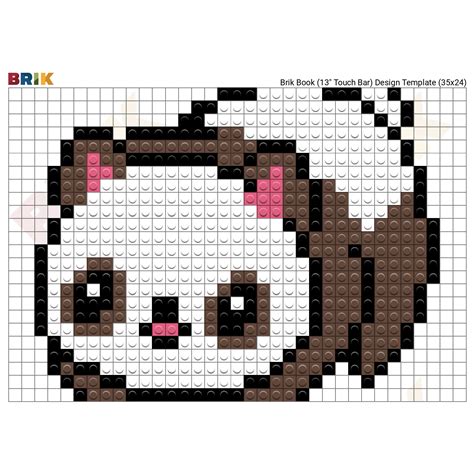 Minecraft Panda Pixel Art Grid