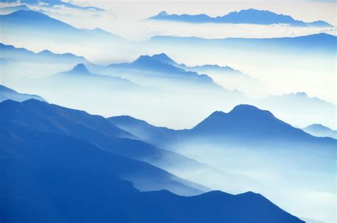 Gambar Bentang Alam Pegunungan Langit Gunung Biru Pegunungan