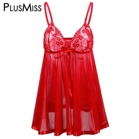plusmiss plus size vintage lace sleepwear robe sexy erotic lingerie women nightgown night home