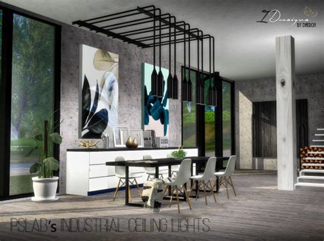 Sims 4 Designs Pslabs Industrial Ceiling Lights Sims 4 Downloads