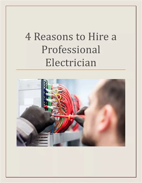 Ppt 4 Reasons To Hire A Professional Electrician Powerpoint
