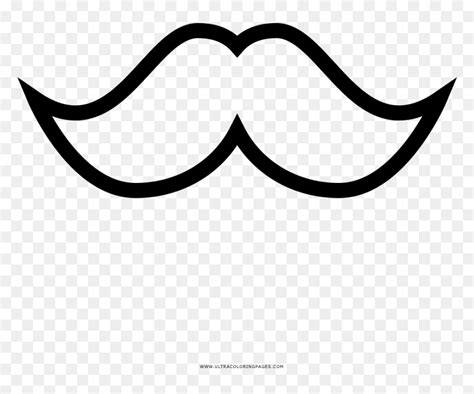 Moustache Coloring Page Bigotes Para Colorear E Imprimir Hd Png