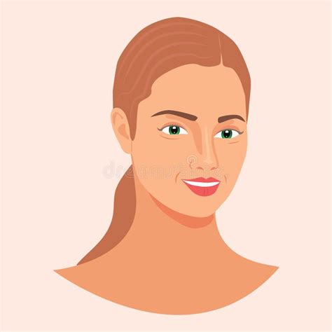 Portrait Of Woman Woman`s Head And Neck Vector Illustration Stock Vector Illustration Of