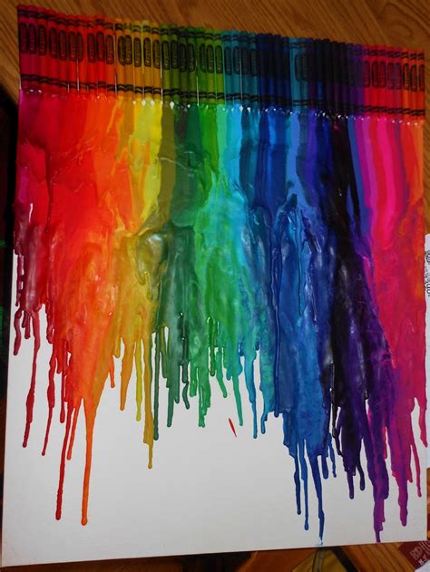 Ambition Never Goes Out Of Style Diy Melted Crayon Art