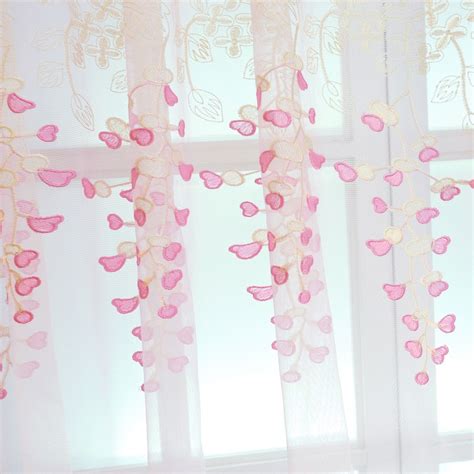 Sheer Curtain Sweet Heart Ivory Embroidered Voile Voila Voile
