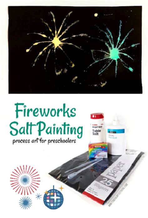 Fireworks Salt Painting Craft Finding Myself Young