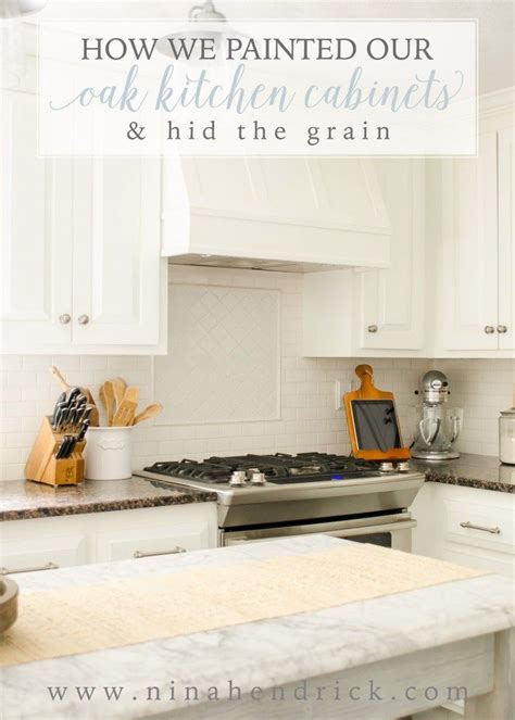 The difference with oak cabinets over another type of wood is that oak has very deep grain. How to Paint Oak Cabinets and Hide the Grain | Painting ...