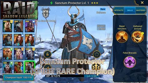 Raid Shadow Legends Unlocking Sanctum Protector Spirit Rare