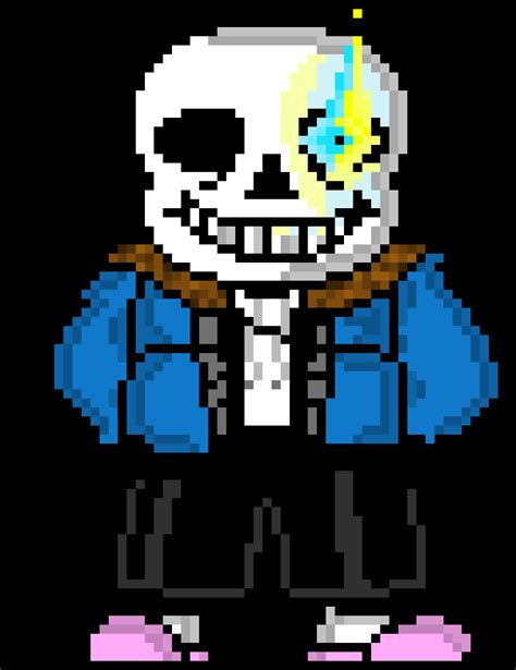 Sans Sprite With Shadow And Modified Bad Time Fixed Pixel Art Maker