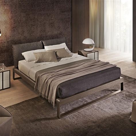 Double Bed Martin Olivieri Single Contemporary Upholstered
