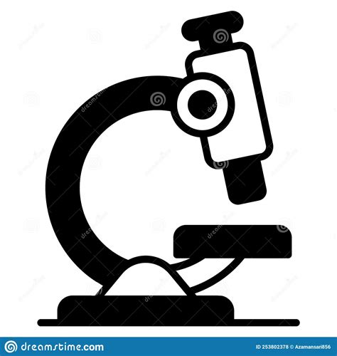Icono de microscopio ilustración del vector Ilustración de farmacia