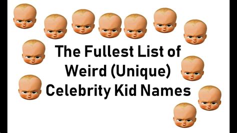 The Fullest List Of Weird Unique Celebrity Kid Names Youtube