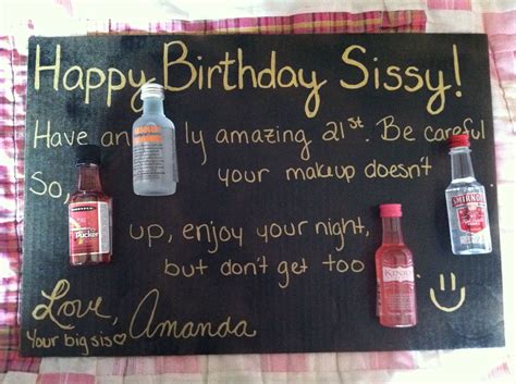 Diy gifts for sister birthday. Cute 21st birthday card for my sister | Gifts | Pinterest ...