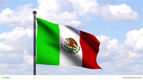 Die flagge mexikos ist eine trikolore in den farben grün, weiß und rot, die die farben der nationalen befreiungsarmee von mexiko sind. Animated Flag Of Mexico / Mexiko Stock Animation | Royalty ...