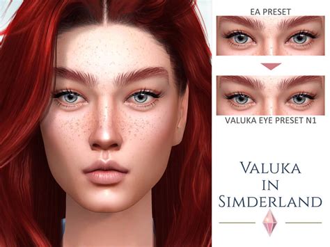 Sims 4 Eye Preset N1 By Valuka At Tsr The Sims Game