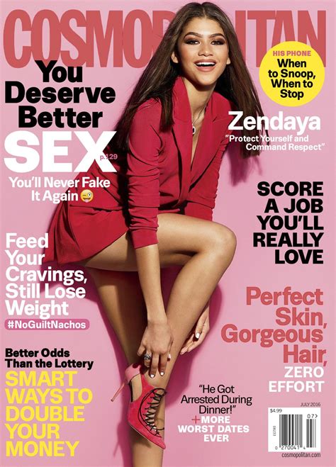 Sexy Beautiful Babes Zendaya Cosmopolitan Magazine July Issue