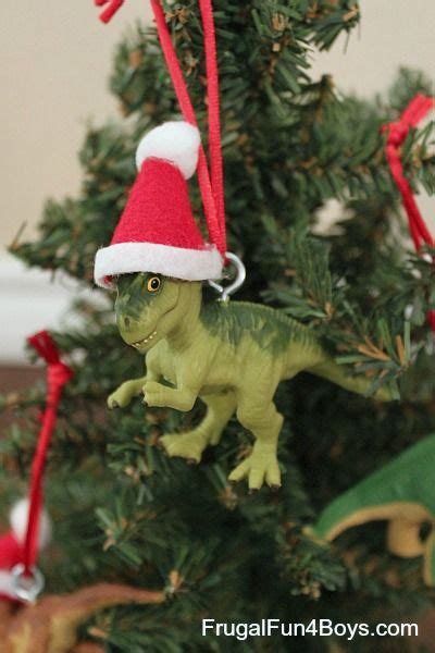 Turn Toy Dinosaurs Into Christmas Ornaments Frugal Fun For Boys And