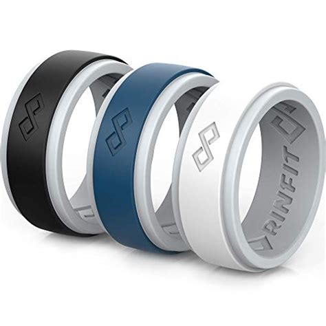 Rinfit Mens Silicone Wedding Ring 3 Rings Pack Rinfitair Collection