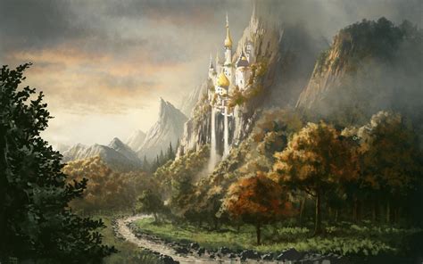 Wallpaper 1980x1238 Px Castle Drawing Nature 1980x1238
