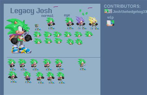 Legacy Josh Sheet Wip By Joshthehedgehog33 On Deviantart