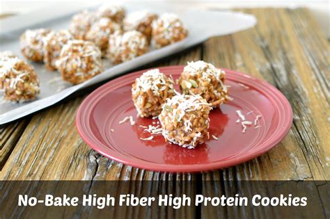 Top high fiber cookies recipes and other great tasting recipes with a healthy slant from sparkrecipes.com. No-Bake High Fiber High Protein Cookies | Recipe (With images) | Protein cookies, Healthy snacks ...